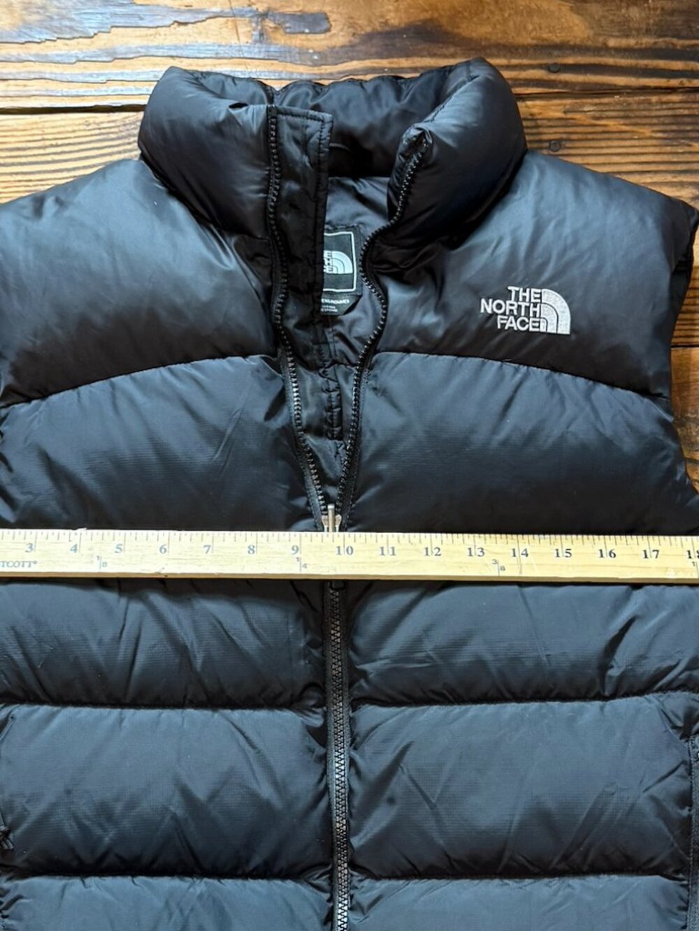 North Face Nuptse 700 Fill Vest Women Size Small Black VTG Power Down Puffer EUC - Picture 7 of 12